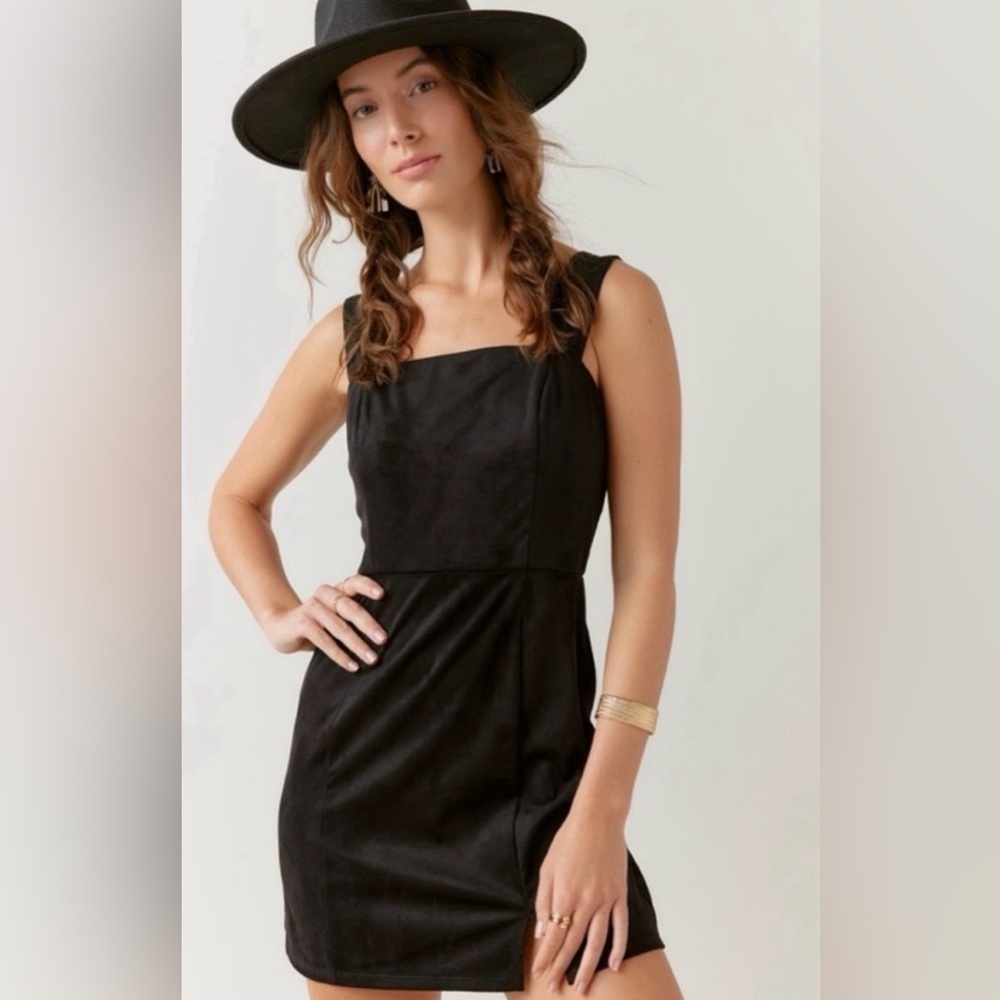 Francesca’s Mini Black Suede Dress
